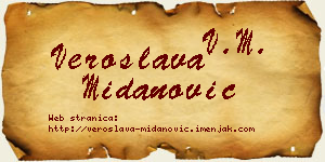 Veroslava Midanović vizit kartica